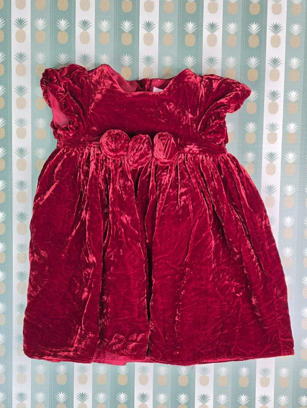 Janie and Jack Red Velvet Holiday Dress